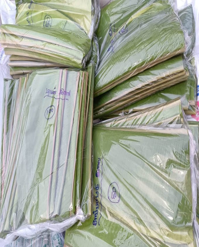 Packed Banana Leaves